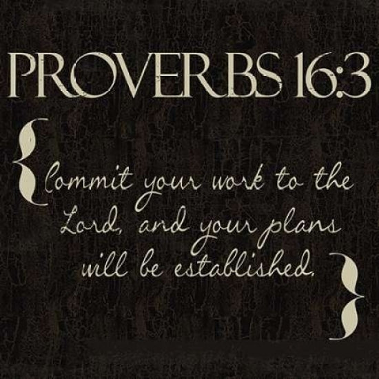 Proverbs 16-3 Poster Print by Taylor Greene (12 x 12) Image 1