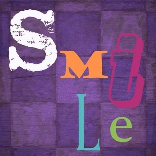 Smile Purple Poster Print by Taylor Greene (12 x 12) Image 1