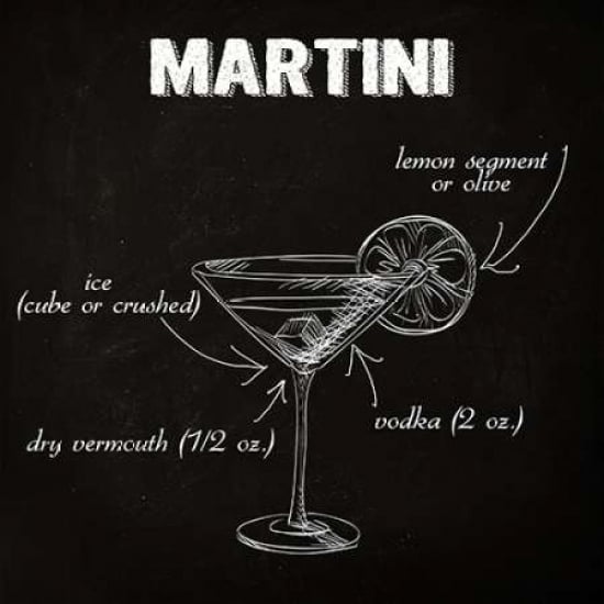 MARTINI SKETCH Poster Print by Taylor Greene (12 x 12) Image 1