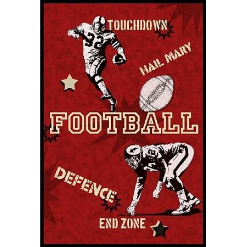 Football Poster Print by Tony Pazan (12 x 18) Image 1