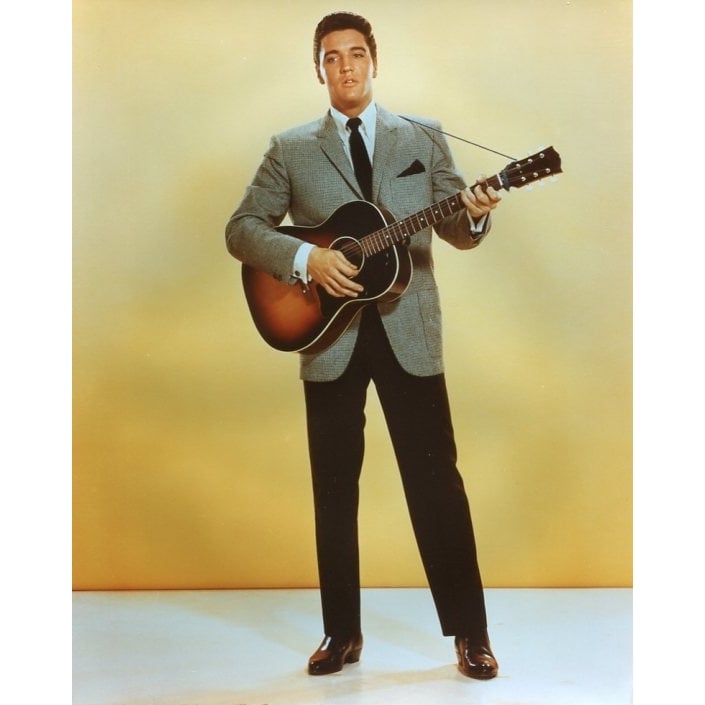 Elvis Presley Studio Photo - Holding a Guitar (8 x 10) - Item PIC343 Image 1