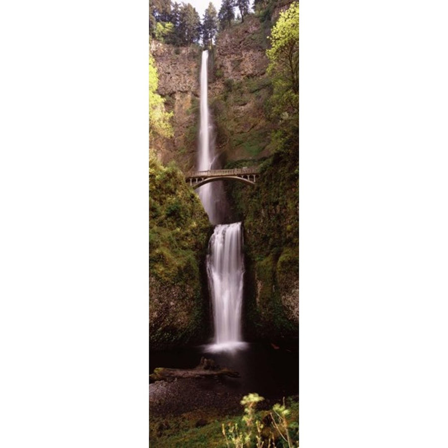 Waterfall in a forest Multnomah Falls Columbia River Gorge Oregon USA Poster Print (18 x 6) Image 1