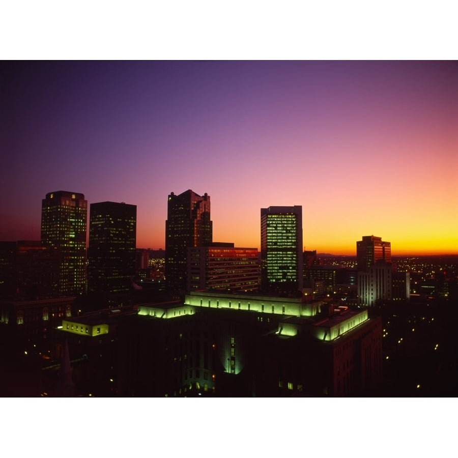 Buildings in a city at dusk Birmingham Alabama USA Poster Print (24 x 18) Image 1