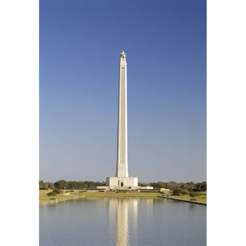 Reflection of a monument in the pool San Jacinto Monument Texas USA Poster Print (36 x 24) Image 1