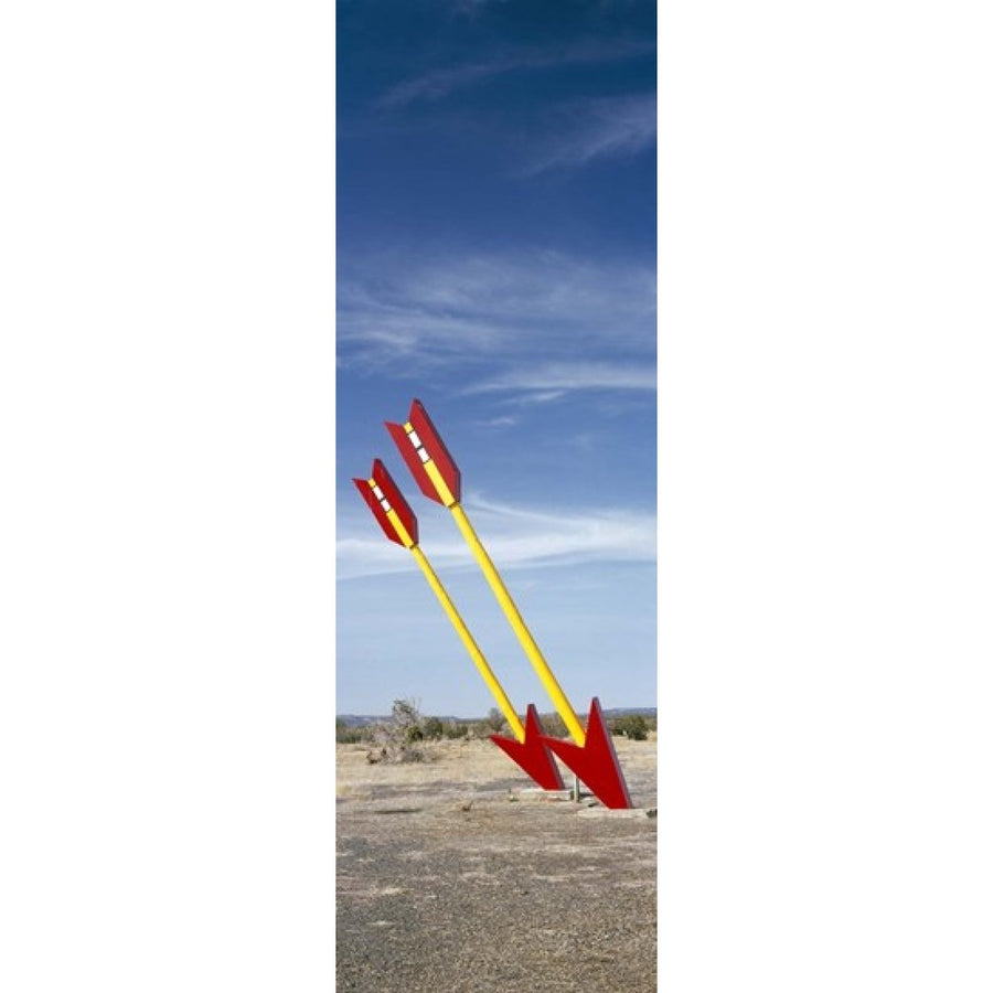 Twin arrows in the field Route 66 Arizona USA Poster Print (36 x 12) Image 1