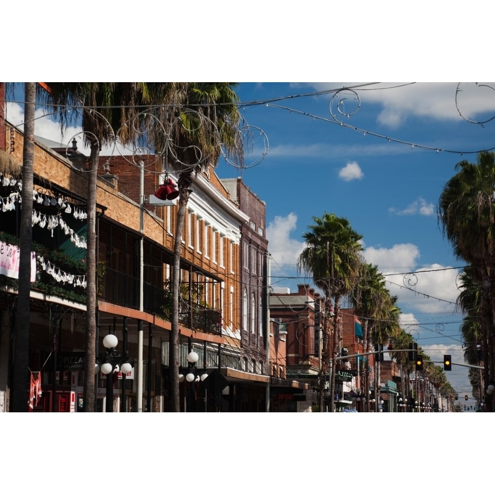 Buildings in a city La Septima East 7th Street Ybor City Tampa Florida USA Poster Print (27 x 9) Image 1