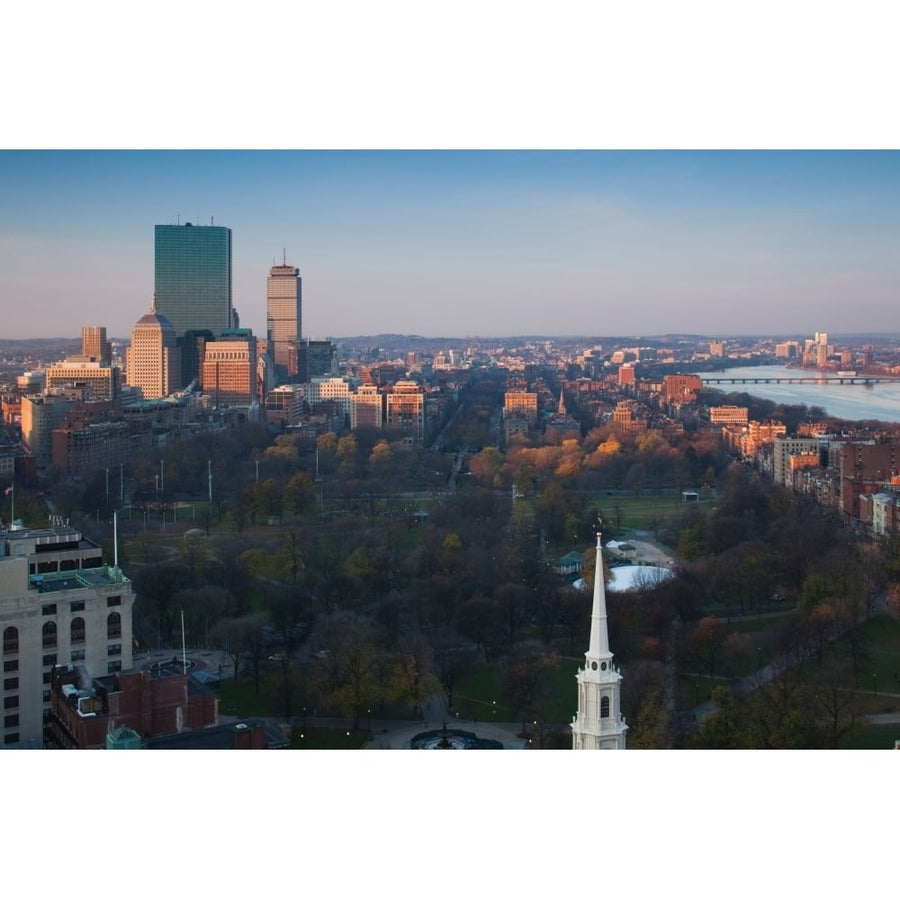 Buildings in a city Boston Common Back Bay Boston Massachusetts USA Poster Print (36 x 12) Image 1