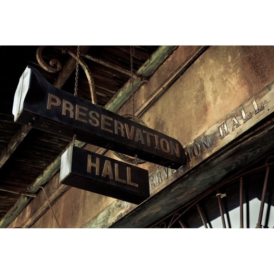 Signboard on a building Preservation Hall French Quarter Orleans Louisiana USA Poster Print (27 x 9) Image 1