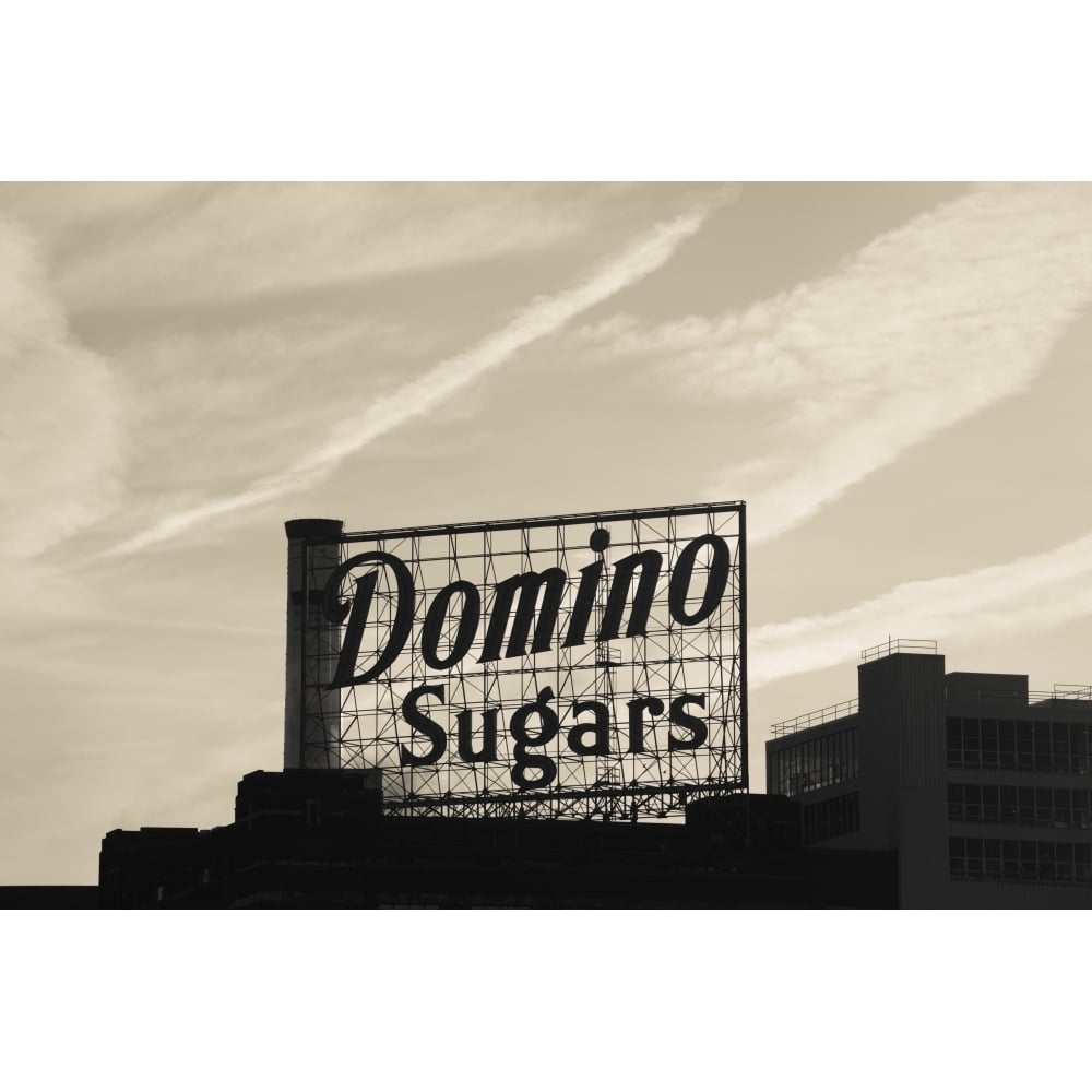 Low angle view of domino sugar sign Inner Harbor Baltimore Maryland USA Poster Print (36 x 12) Image 1