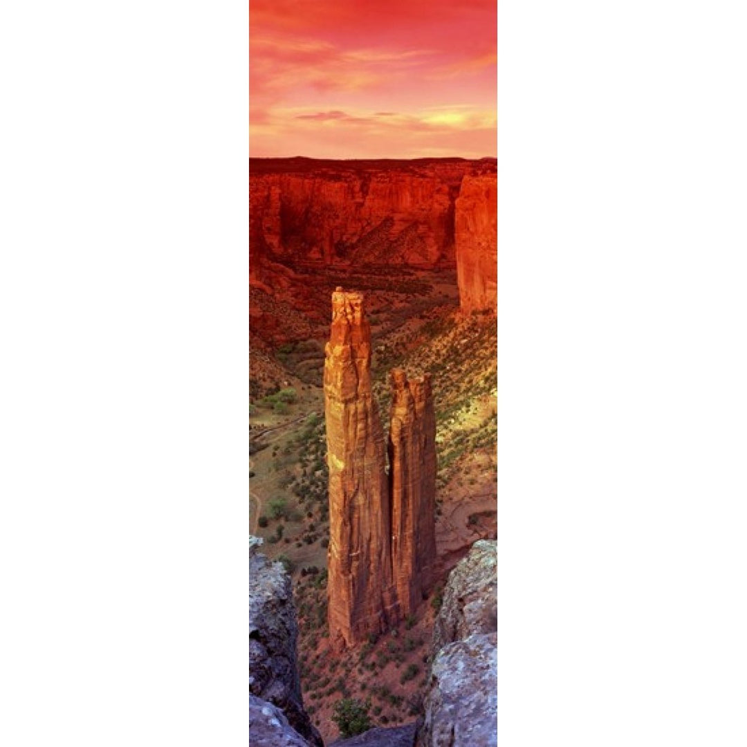 Rock formations in a desert Spider Rock Canyon de Chelly National Monument Arizona Poster Print (18 x 6) Image 1