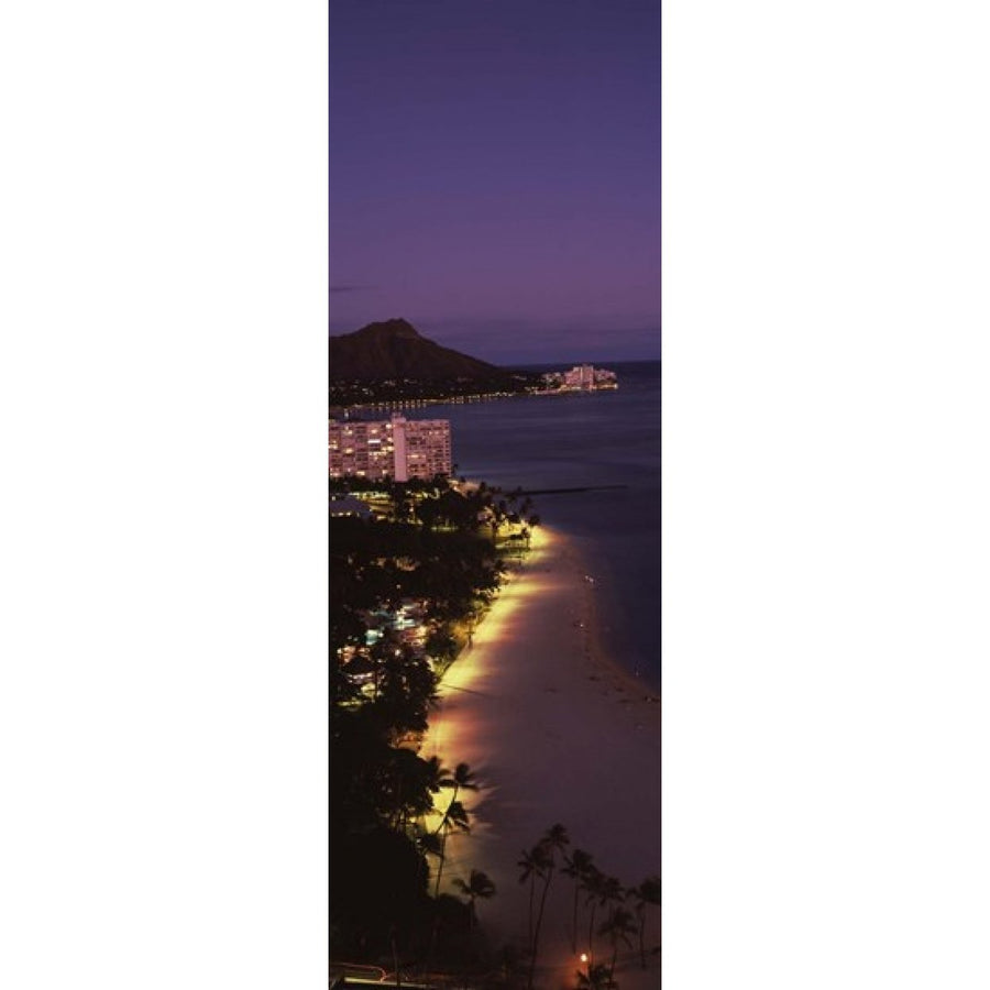 Buildings at the waterfront Honolulu Oahu Honolulu County Hawaii USA Poster Print (36 x 12) Image 1