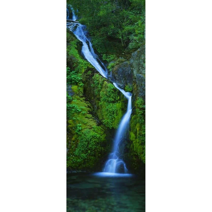 Waterfall in a forest Sullivan Falls Opal Creek Wilderness Oregon USA Poster Print (15 x 6) Image 1