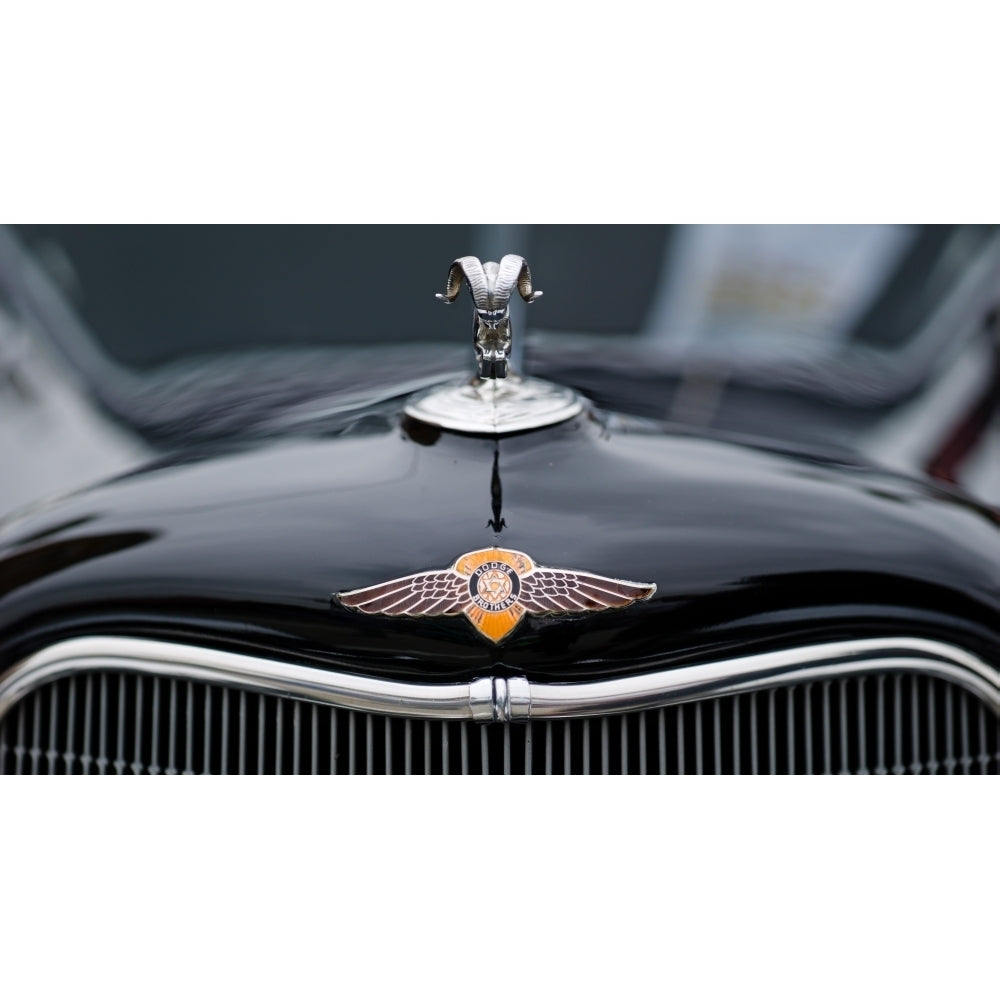 Close-up of a hood ornament of Dodges car Culver City Los Angeles County California USA Poster Print (36 x 12) Image 1