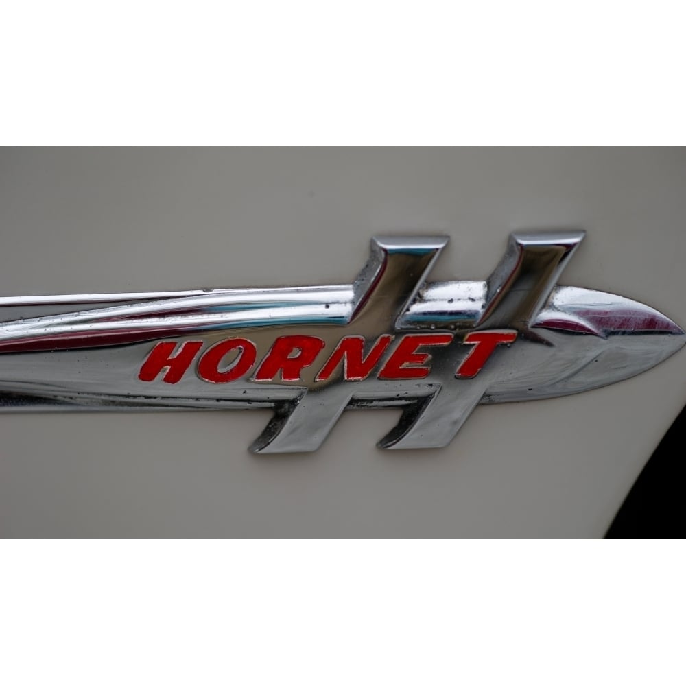 Close-up of the logo of Hudson Hornets car Culver City Los Angeles County California USA Poster Print (12 x 7) Image 1