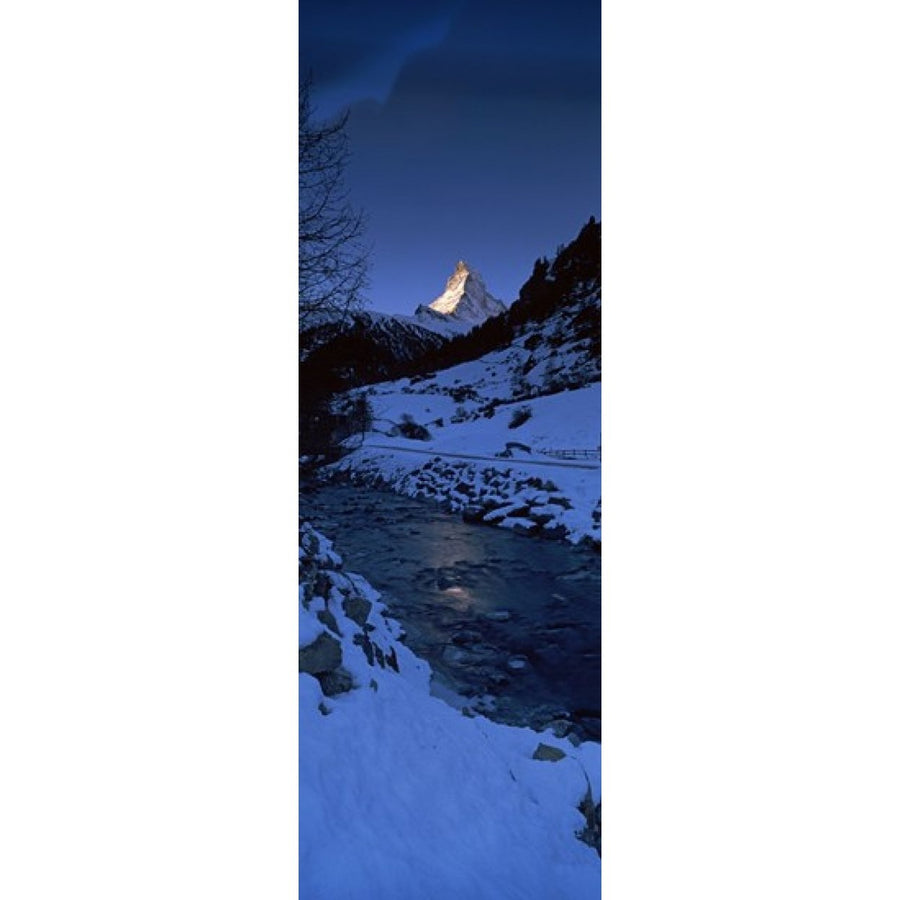 Mt Matterhorn from Zermatt Valais Canton Switzerland Poster Print (36 x 12) Image 1