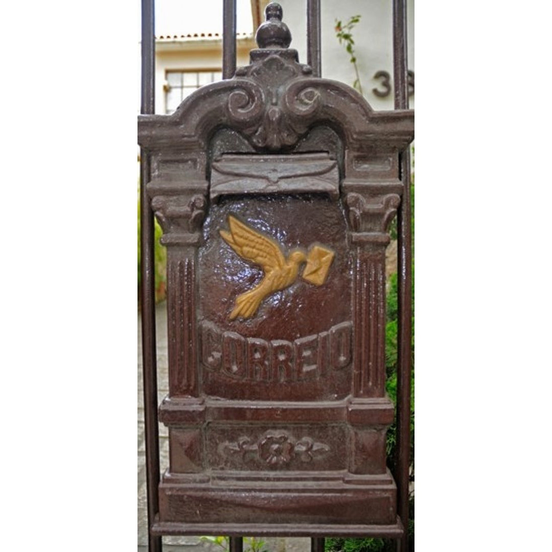 Mailbox on a gate of a house Rio De Janeiro Brazil Poster Print (24 x 12) Image 1