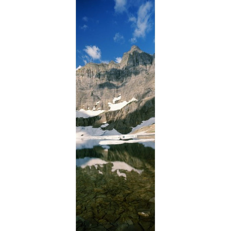 Reflections on lake at US Glacier National Park Montana USA Poster Print (36 x 13) Image 1