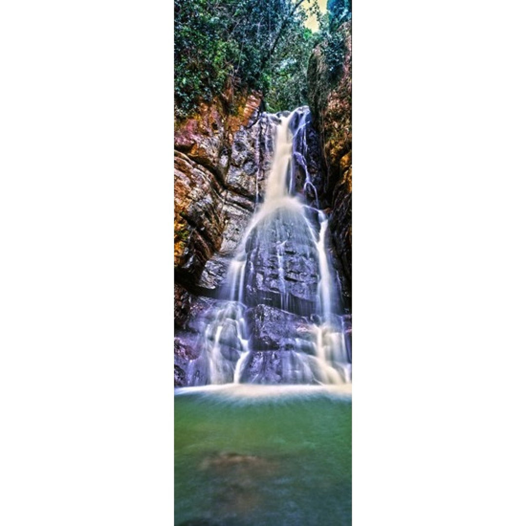 Waterfall in a forest La Mina Falls Caribbean National Forest Puerto Rico Poster Print (18 x 6) Image 1