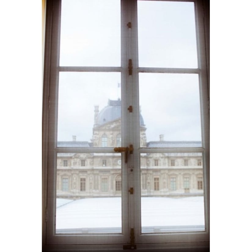 Louvre museum viewed through a window Paris Ile-de-France France Poster Print by Panoramic Images (24 x 36) Image 1