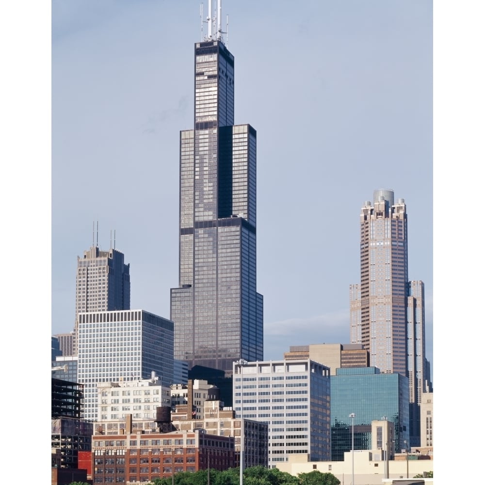 Buildings in a city Willis Tower Chicago Cook County Illinois USA Poster Print (15 x 12) Image 1