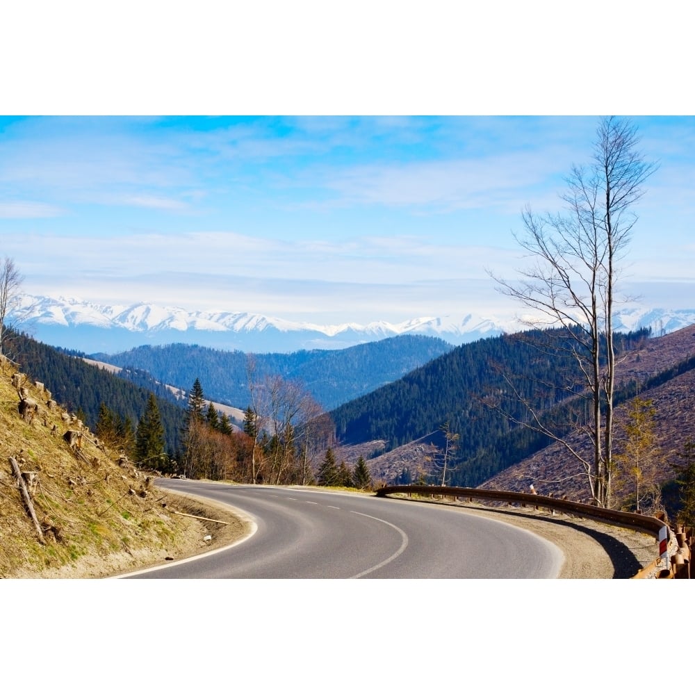 Mountain road in a valley Tatra Mountains Slovakia Poster Print (27 x 9) Image 1