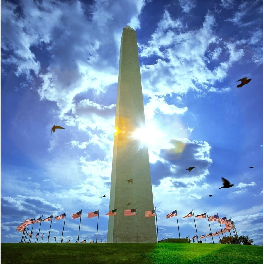 Low angle view of the Washington Monument The Mall Washington DC USA Poster Print (12 x 12) Image 1