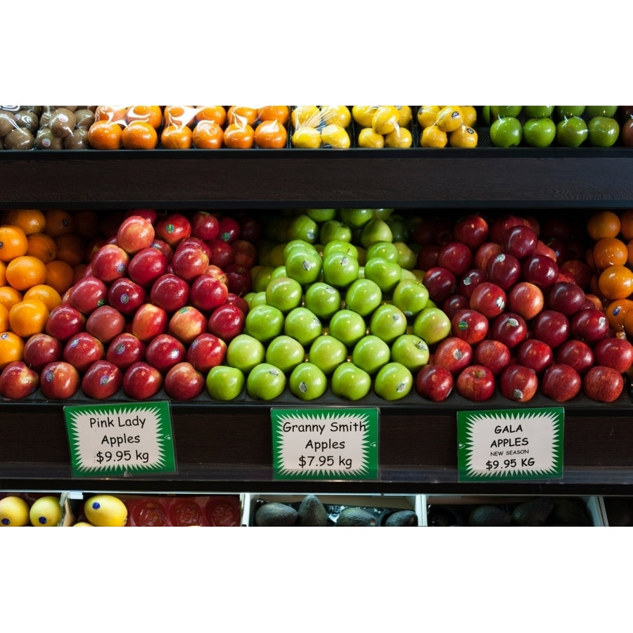 Apples for sale at grocery store on Oxford Street Paddington Sydney South Wales Australia Poster Print (27 x 9) Image 1