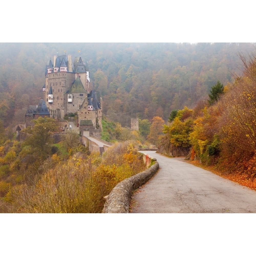 Eltz Castle in autumn Rhineland-Palatinate Germany Poster Print (27 x 9) Image 1