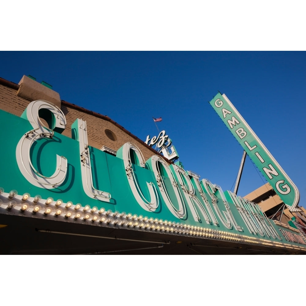 Low angle view of sign of El Cortez Hotel and Casino Fremont Street Las Vegas Nevada USA Poster Print (36 x 12) Image 1