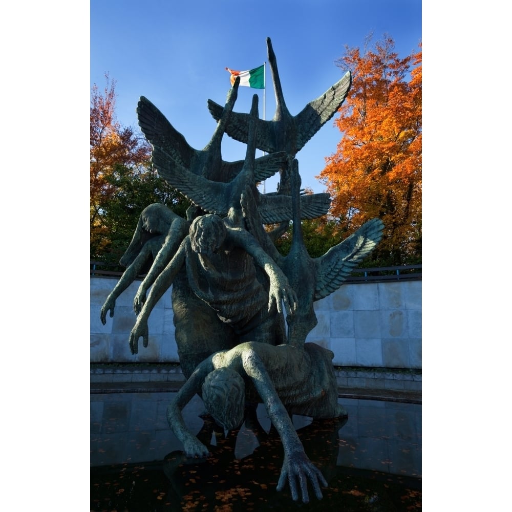 Sculpture of the Children of Lir Parnell Square Dublin Ireland Poster Print (27 x 9) Image 1