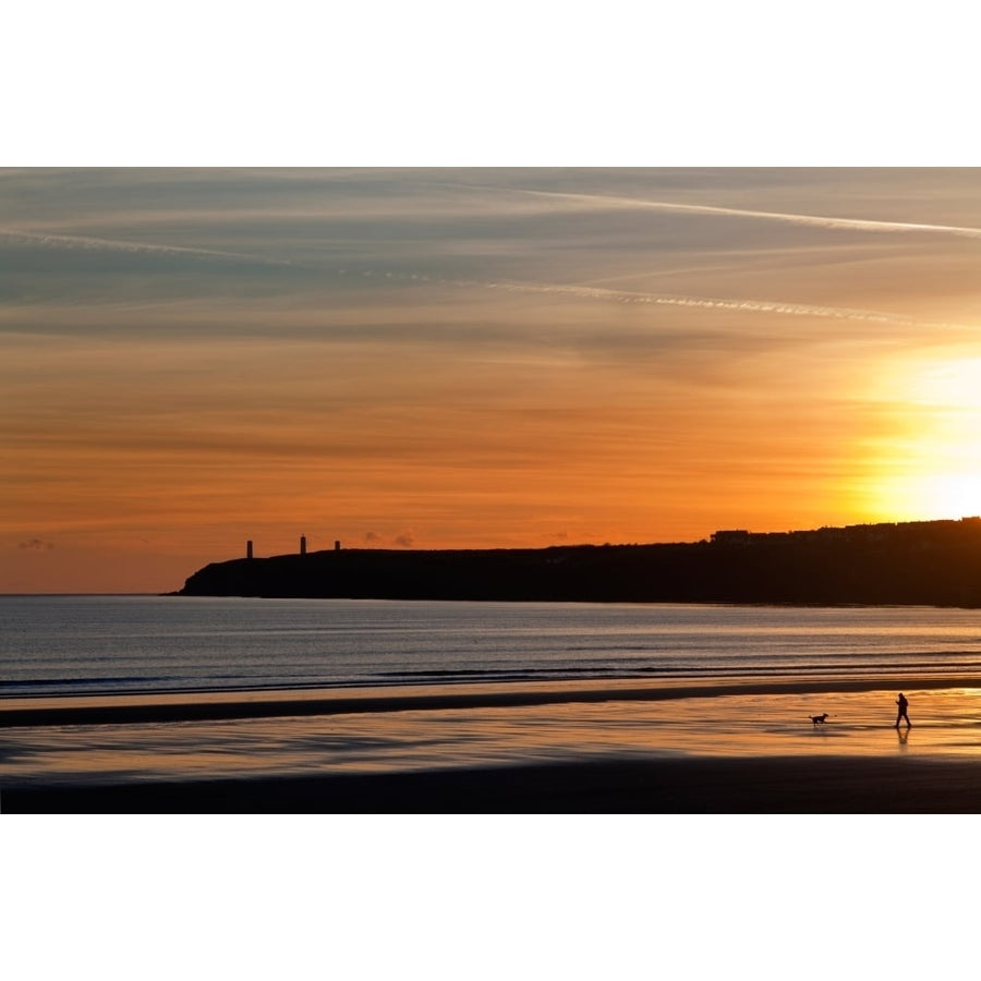 Walking the Dog The Metal Man on Newtown Head Tramore County Waterford Ireland Poster Print (36 x 12) Image 1