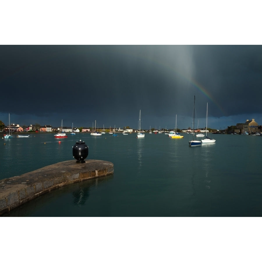 Old World War Two Mine and Rainbow The Harbour Dungarvan County Waterford Ireland Poster Print (36 x 12) Image 1