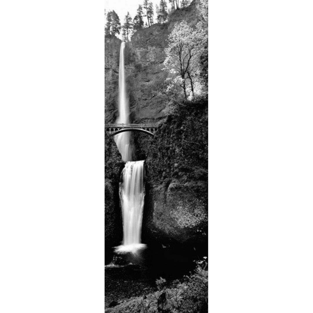 Footbridge in front of a waterfall Multnomah Falls Columbia River Gorge Multnomah County Oregon USA (36 x 12) Image 1