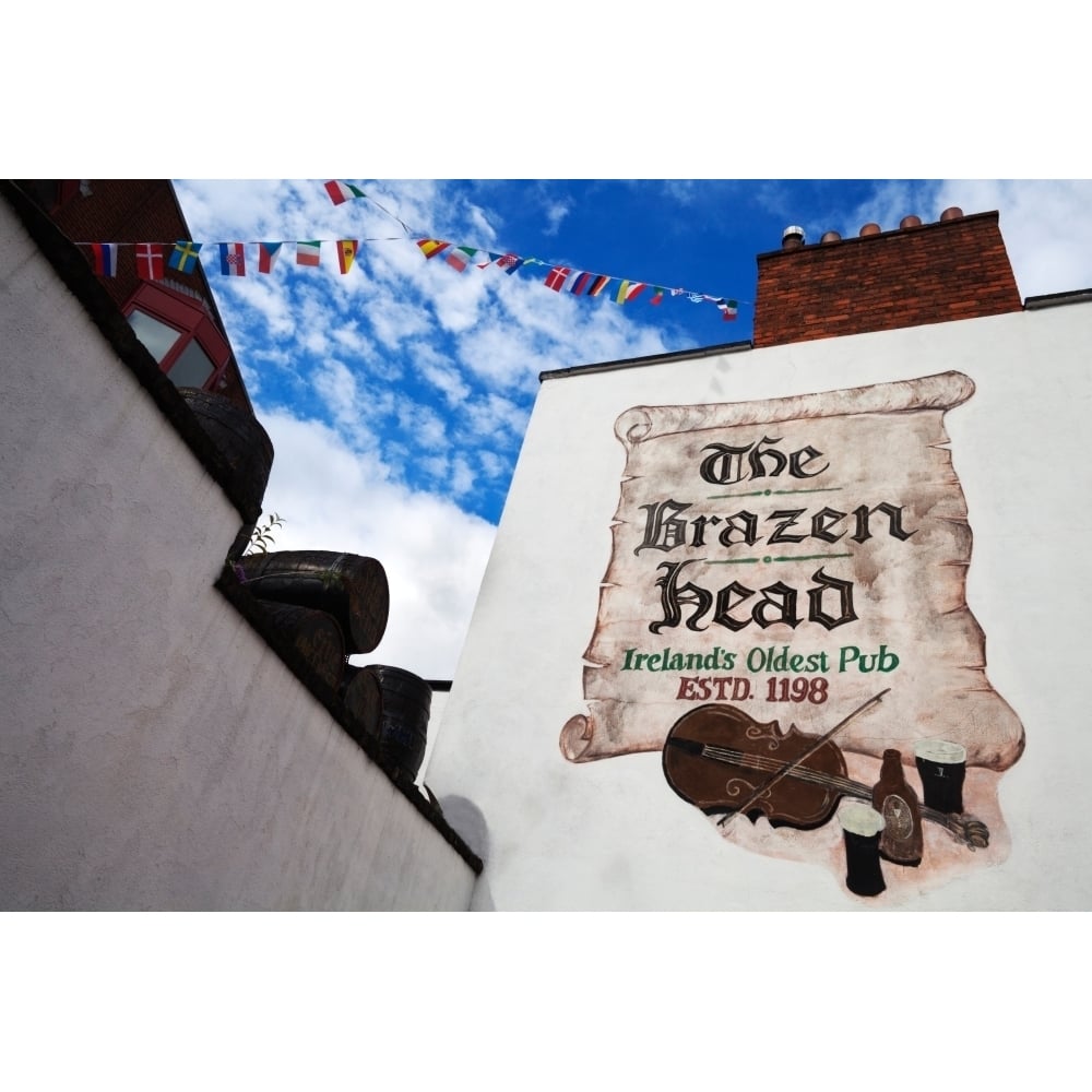 Brazen Head pub sign Bridge Street Dublin City Ireland Poster Print (27 x 9) Image 1