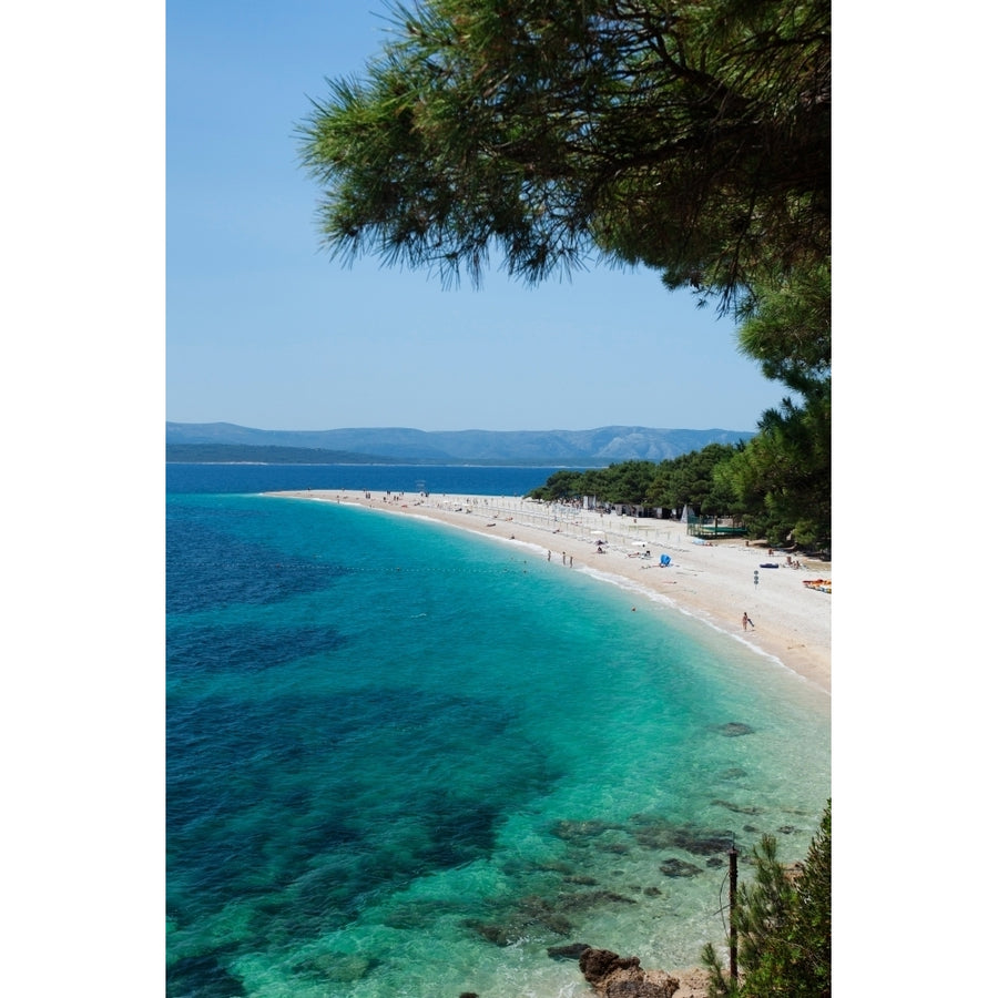 Zlatni Rat beach with Hvar Island in the background Bol Brac Island Dalmatia Croatia Poster Print (27 x 9) Image 1