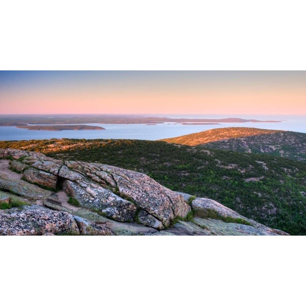 Evening view from Cadillac Mountain Mount Desert Island Acadia National Park Maine USA Poster Print (36 x 12) Image 1