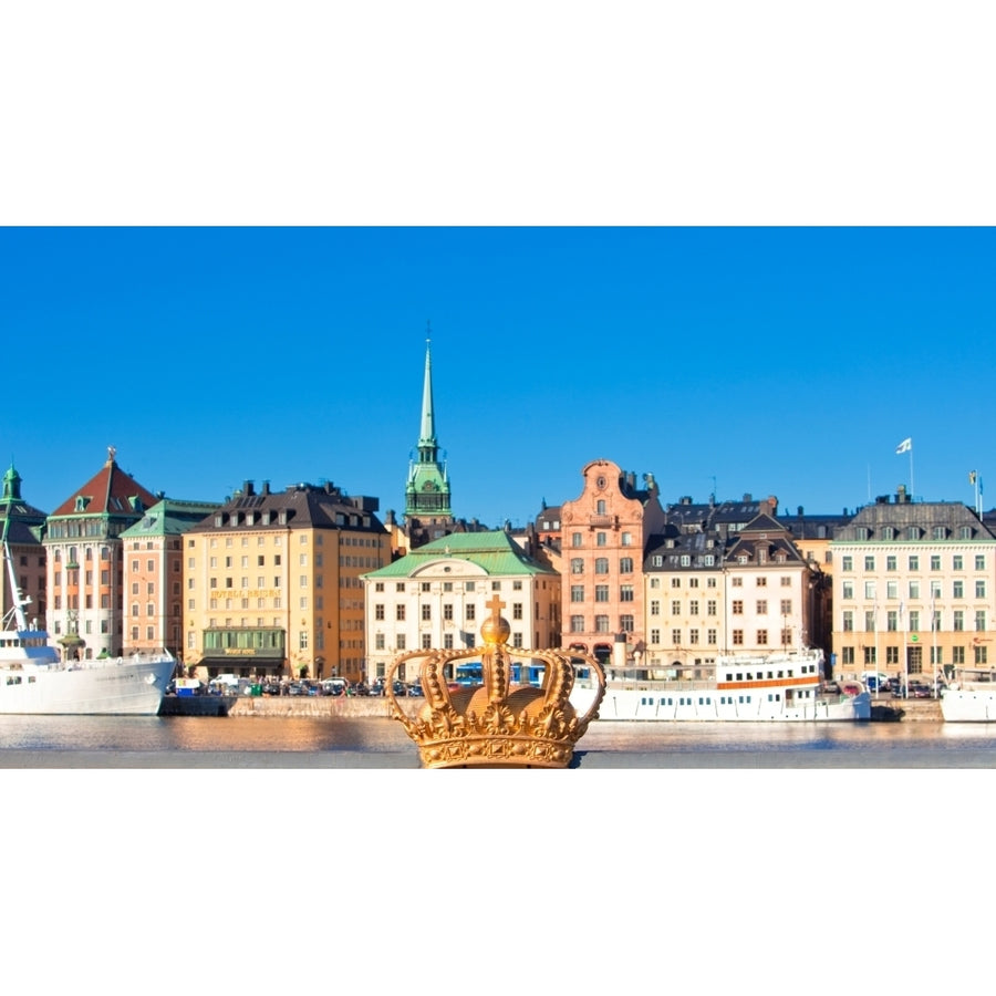 Buildings at waterfront Gamla Stan Stockholm Sweden Poster Print (27 x 9) Image 1