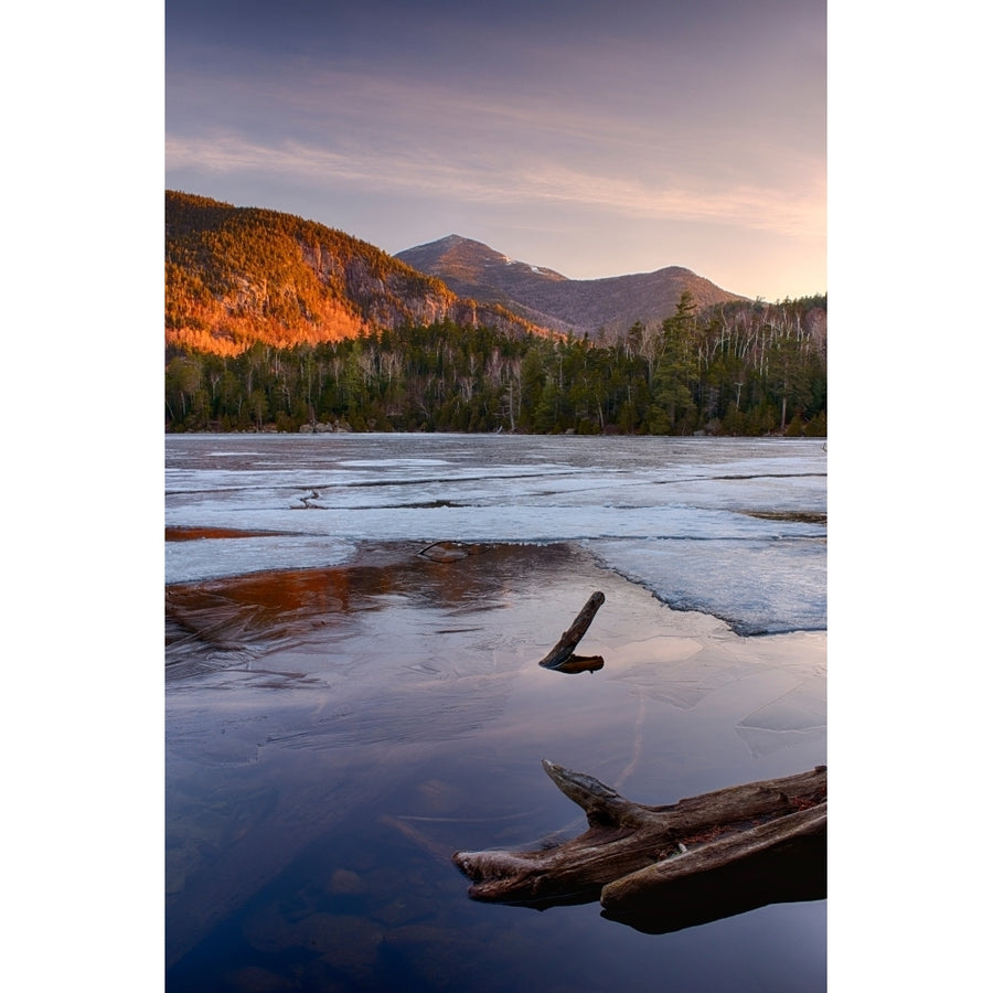 Morning light on Whiteface Mountain and spring thaw on Copperas Pond Adirondack Park York State USA (36 x 12) Image 1