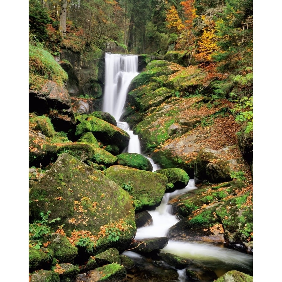 Triberg Waterfall in autumn Black Forest Baden-Wurttemberg Germany Poster Print (12 x 36) Image 1