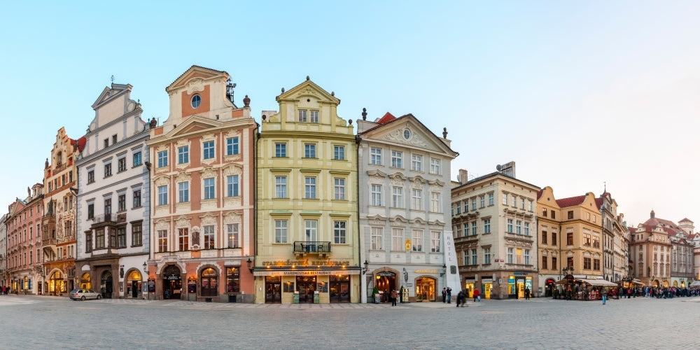 Colorful houses on Old Town Square Mala Strana Prague Bohemia Czech Republic Poster Print (9 x 27) Image 1