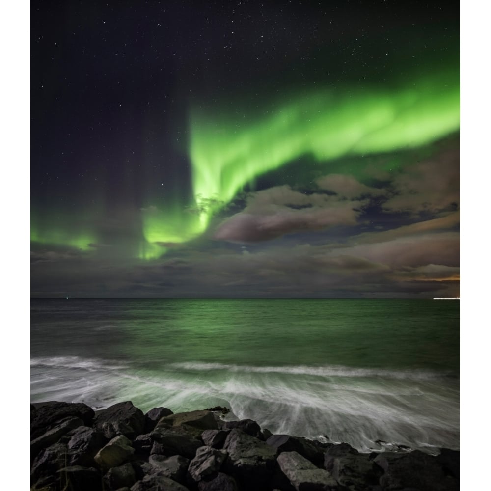 Aurora Borealis or Northern Lights Lapland Sweden Aurora Borealis or Northern Lights Reykjavik Iceland (24 x 24) Image 1