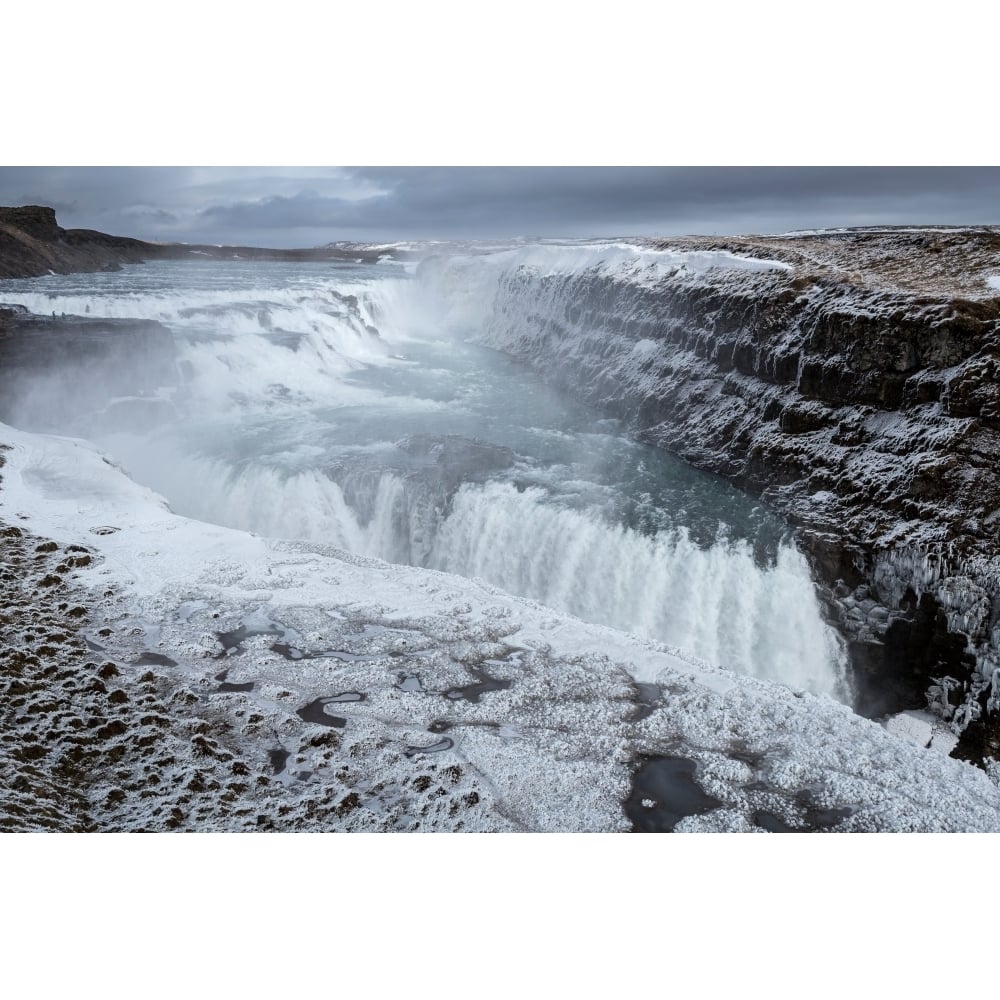 Gullfoss Waterfall (Golden Falls) Iceland Poster Print (36 x 12) Image 1