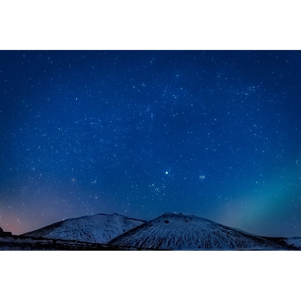 Milky Way Galaxy with Aurora Borealis or Northern lights Kolgrafarfjordur Snaefellsnes Peninsula Iceland (27 x 9) Image 1