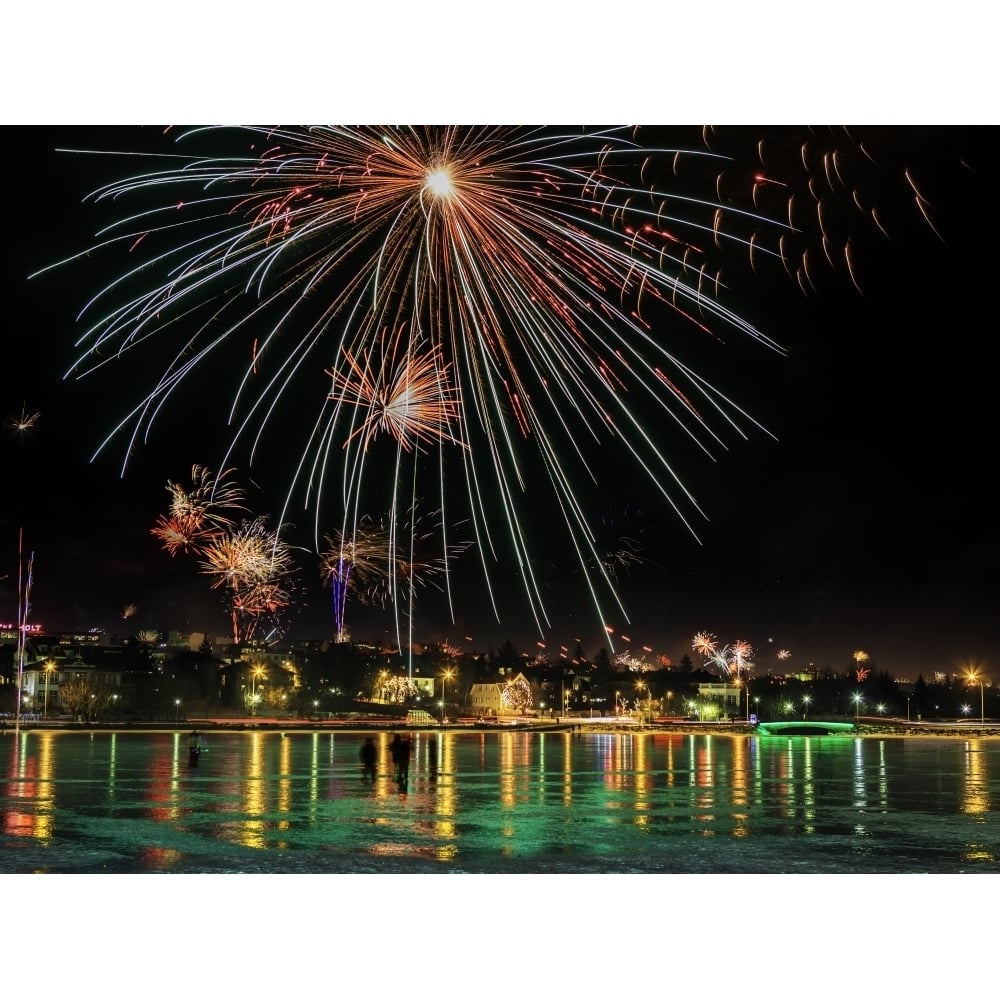 Year s eve fireworks are legal in Iceland and most people take part in the celebration. Poster Print (9 x 12) Image 1