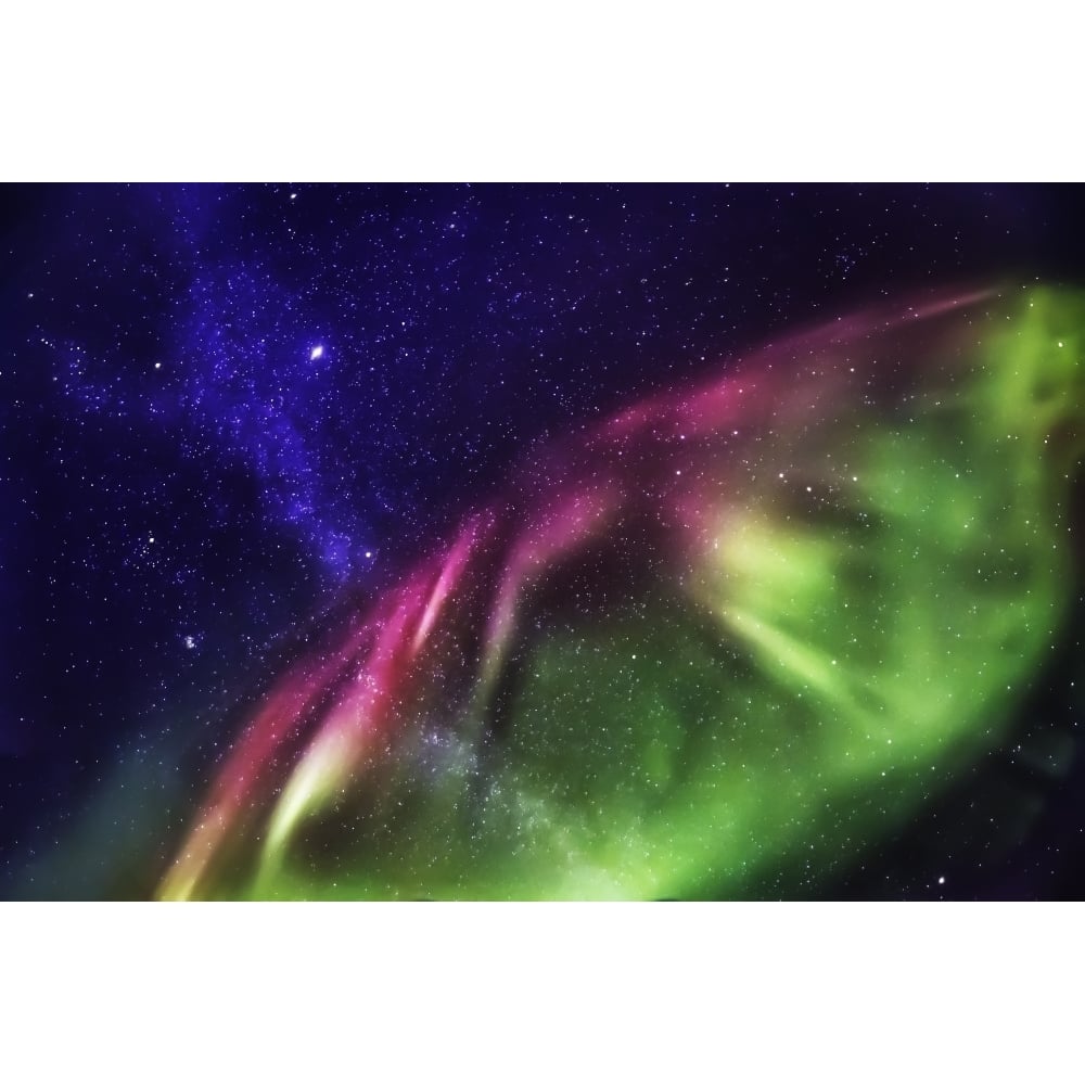 Starry evening with the Aurora Borealis or Northern Lights and the Milky Way Galaxy Abisko Lapland Sweden (12 x 36) Image 1