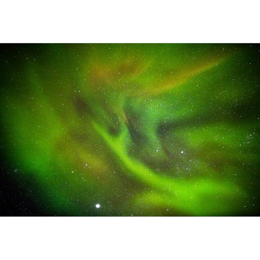 Alien like patterns in the auroras Aurora Borealis or Northern Lights Lapland Sweden Poster Print (36 x 12) Image 1