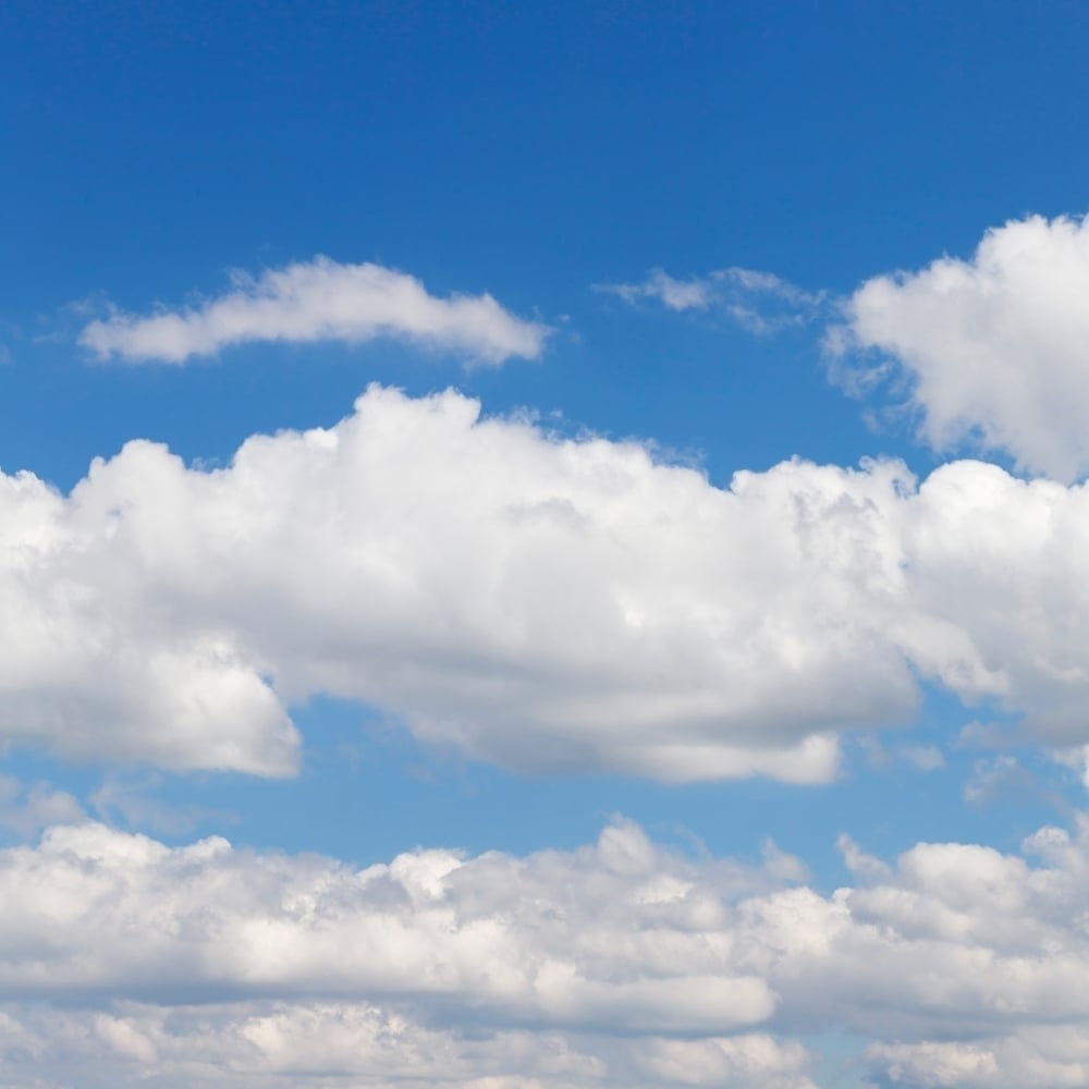 Cumulus clouds and blue sky Baden-Wurttemberg Germany Poster Print (12 x 12) Image 1