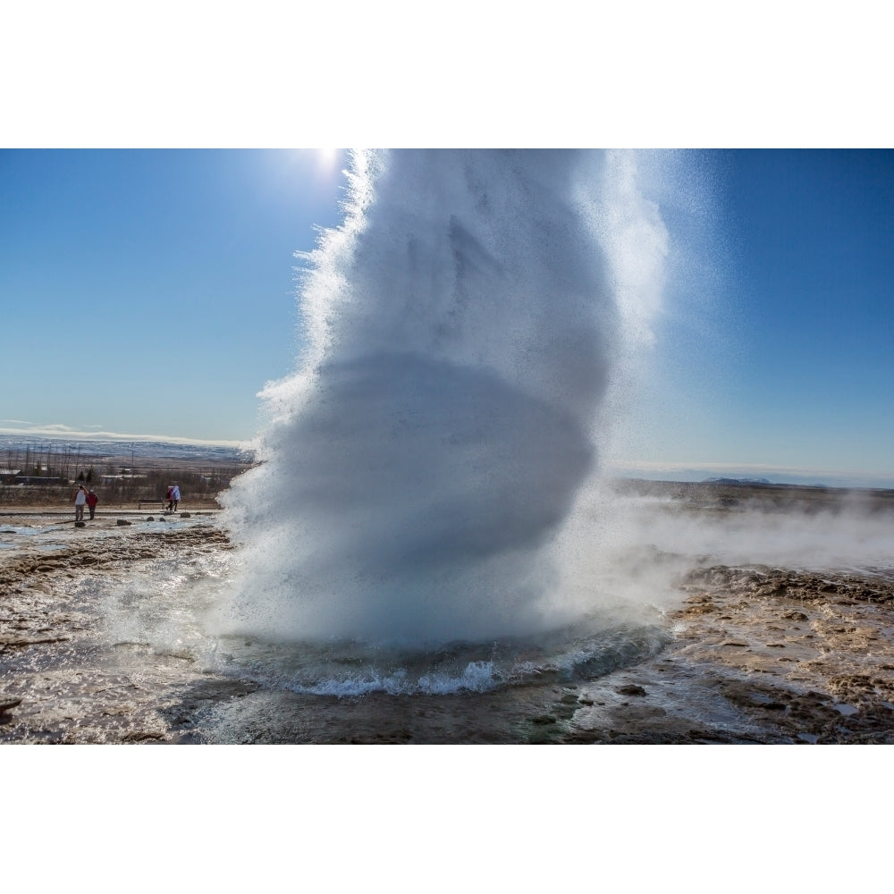 Strokkur geyser erupting Iceland Poster Print (36 x 12) Image 1