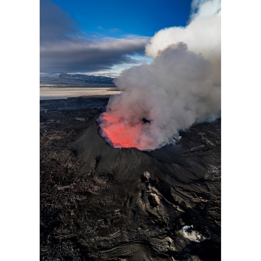 Volcano Eruption at the Holuhraun Fissure Bardarbunga Volcano Iceland. Poster Print (36 x 24) Image 1