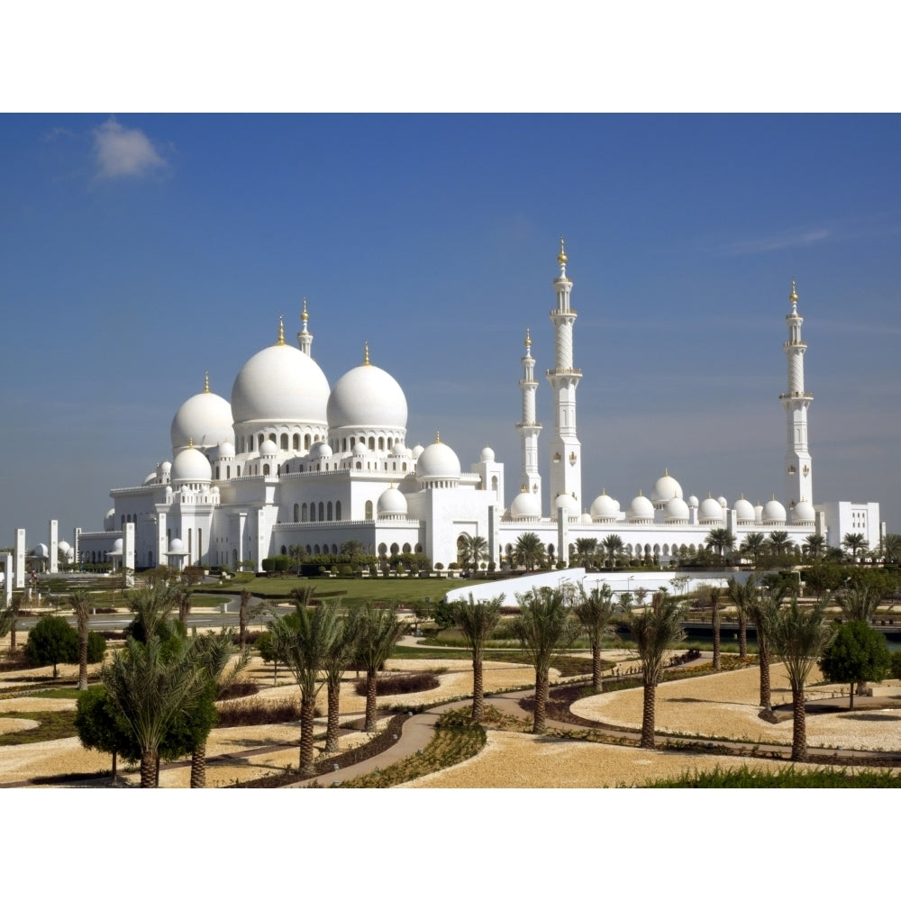 Sheikh Zayed Bin Sultan Al Nahyan Grand Mosque Abu Dhabi United Arab Emirates Poster Print (9 x 12) Image 1